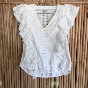 Anthropologie Callie Ruffled Shell